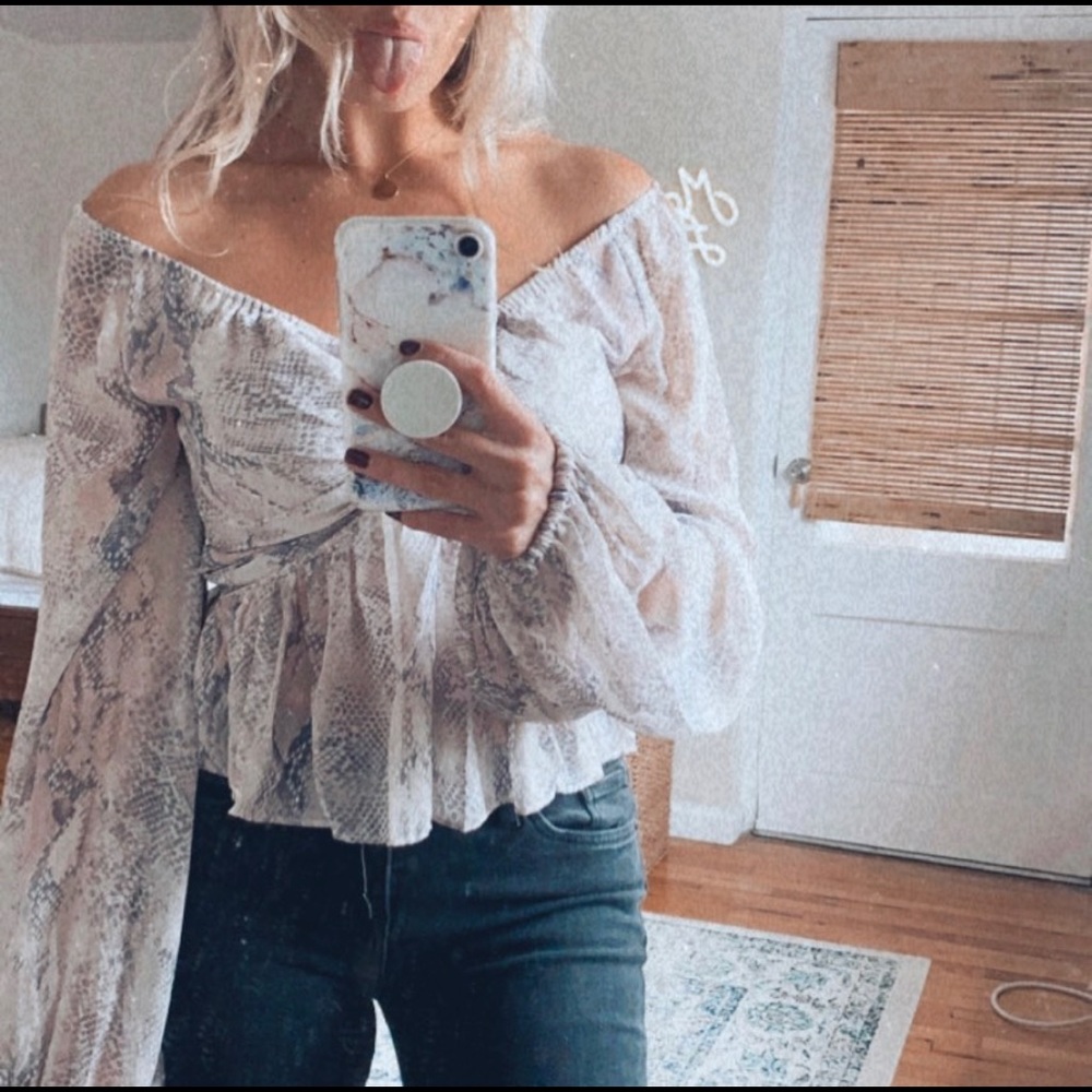 Pastel Snake Pattern Top